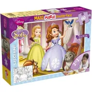 Disney Sofia princeza 2 u 1 maxi slagalica od 60 dijelova i bojanka 70x50 cm - Lisciani