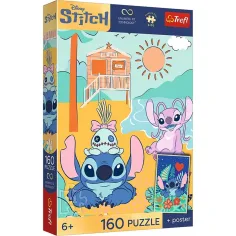 Disney Stitch na plaži 160 komada UFT puzzle s posterom - Trefl