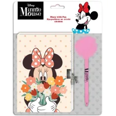 Disney: Minnie Miš tajni dnevnik s bravicom i pom-pom olovkom 12x18cm 60 listova