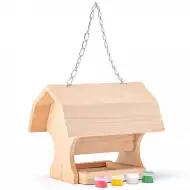 Drvena hranilica za ptice sa bojom - Woodyland