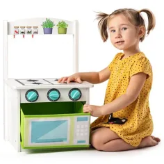 Drvena kuhinja i stolica 2u1 set - Woodyland slika 3