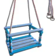 Drvena plava ljuljačka