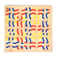 Drveni labirint sa kuglicom 25x25cm