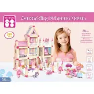 Drveni ružičasti set igračaka sa dodatkom