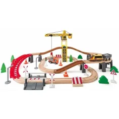 Drveni željeznički set s dizalicom - Woodyland slika 2