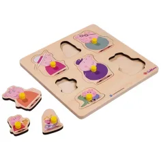 Eichhorn: Peppa svinja drveni puzzle s ručkom za oblikovanje