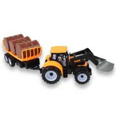 Engineering Truck: Bager traktor sa prikolicom i bačvama u raznim verzijama 43cm slika 4