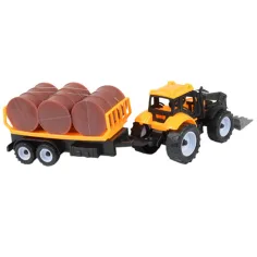 Engineering Truck: Traktor set sa prikolicom i bačvama za ulje 28cm slika 3