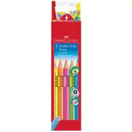 Faber-Castell: GRIP Jumbo Neon drvene bojice - 5kom