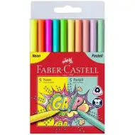 Faber-Castell: Grip neon i pastelni flomasteri 5+5kom