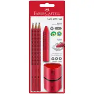 Faber-Castell: Grip pisaći pribor sa šiljilom, crveni