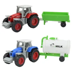 Farm World: Set od 4 poljoprivredna traktora s prikolicom 1/64 slika 2