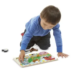 Farma životinjski debeli drveni oblikovni puzzle 8 elemenata - Melissa & Doug slika 2