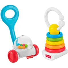 Fisher-Price: 2 komada šarena seta zvečka za bebe - Mattel slika 2