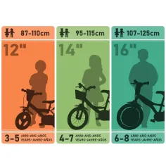 Flappy 12” dječji bicikl s košaricom i sjedalicom za lutke u ružičasto-bijeloj boji - Dino Bikes bicikl slika 4