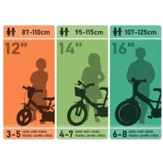Flappy 14” dječji bicikl s košarom i sjedalom za lutke u ružičasto-bijeloj boji – Dino Bikes bicikl slika 4