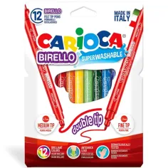 Flomasteri u boji sa dva vrha 12kom - Carioca slika 2