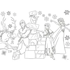 Frozen 2 u 1, maxi slagalica od 35 dijelova i bojanka 70x50 cm – Lisciani slika 2