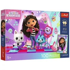 Gabi kućica za lutke Šarena mačja svijet 100-dijelni UFT puzzle s posterom - Trefl