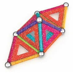Geomag Glitter paneli 35 komada s sjajnim magnetskim građevinskim igračkama slika 2