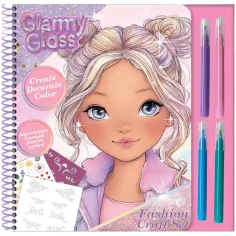 Glammy Gloss: Kreativni set za dizajniranje i bojanje s flomasterima i naljepnicama slika 1