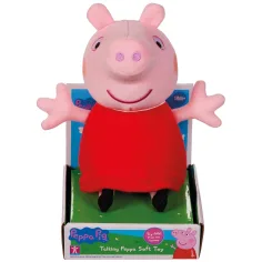 Govoreća Peppa svinja plišana figura u crvenoj haljini 20cm