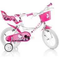 Hello Kitty ružičasto-bijeli dječji bicikl veličine 14 - Dino Bikes bicikl
