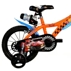 Hot Wheels 16” dječji bicikl s držačem za boce i bočnim kotačima u narančasto-crnoj boji – Dino Bikes bicikl slika 2