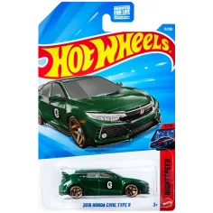 Hot Wheels: 2018 Honda Civic Type R zeleni mali automobil 1/64 – Mattel