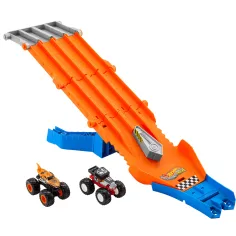 Hot Wheels Monster Trucks: Potjera staze s 2 mala automobila - Mattel slika 2