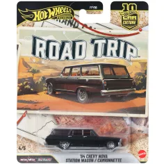 Hot Wheels: Premium Road Trip 1964 Chevy Nova Station Wagon autić 1/64 – Mattel
