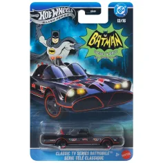 Hot Wheels Srebrna serija: Klasična TV serija Batmobile mali automobil 1/64 - Mattel