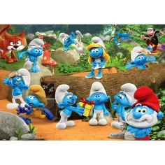 Hupikék patuljci šumska zabava 104-dijelni supercolor puzzle - Clementoni slika 2