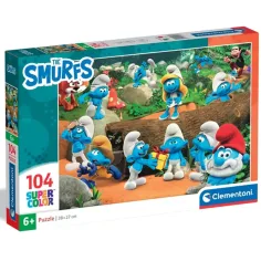Hupikék patuljci šumska zabava 104-dijelni supercolor puzzle - Clementoni