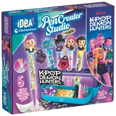 Ideja! K-Pop Lovci demona: Kreativni studio za izradu olovaka s 5 olovaka – Clementoni