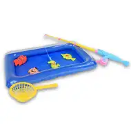 Igračka za ribolov s bazenom na napuhavanje i teleskopskim štapom za pecanje