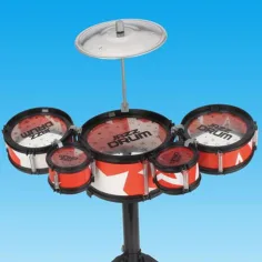 Jazz Drum 6-dijelni crveni dječji set bubnjeva sa stalkom slika 2
