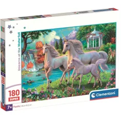 Jednorogovi kod vodopada 180-dijelni super puzzle - Clementoni
