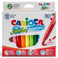 Jumbo flomasteri, set od 12 komada - Carioca slika 2