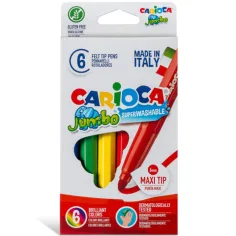 Jumbo flomasteri, set od 6 komada - Carioca slika 2