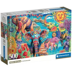 Karneval slonova 500-dijelni HQC kompakt puzzle - Clementoni