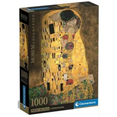 Klimt: Poljubac Muzejska kolekcija 1000 dijelova puzzle s posterom - Clementoni