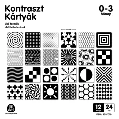 Kontrastne kartice za bebe od 0-3 mjeseca 12 komada