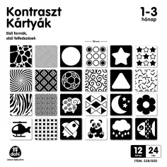 Kontrastne kartice za bebe od 1 do 3 mjeseca 12 komada