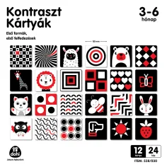 Kontrastne kartice za bebe od 3-6 mjeseci 12 komada