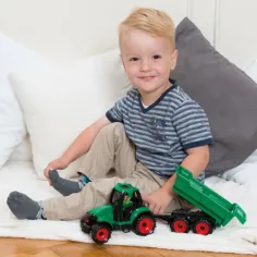 LENA: Truckies traktor sa prikolicom i figurom 36cm slika 4