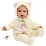 Llorens: Julia lutka u plišanoj odjeći sa uzorkom medvjedića s dudom 42 cm