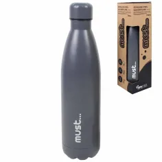 Luna: Crna - Nehrđajući vakuumski bocu 750ml