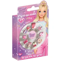 Luna: Glammy Gloss šareni, uzorak samoljepljivih umjetnih noktiju set 24kom slika 1