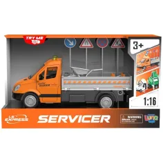 Luna: Serviser kamion za održavanje ceste s svjetlom, zvukom i prometnim znakovima 1/16 slika 1